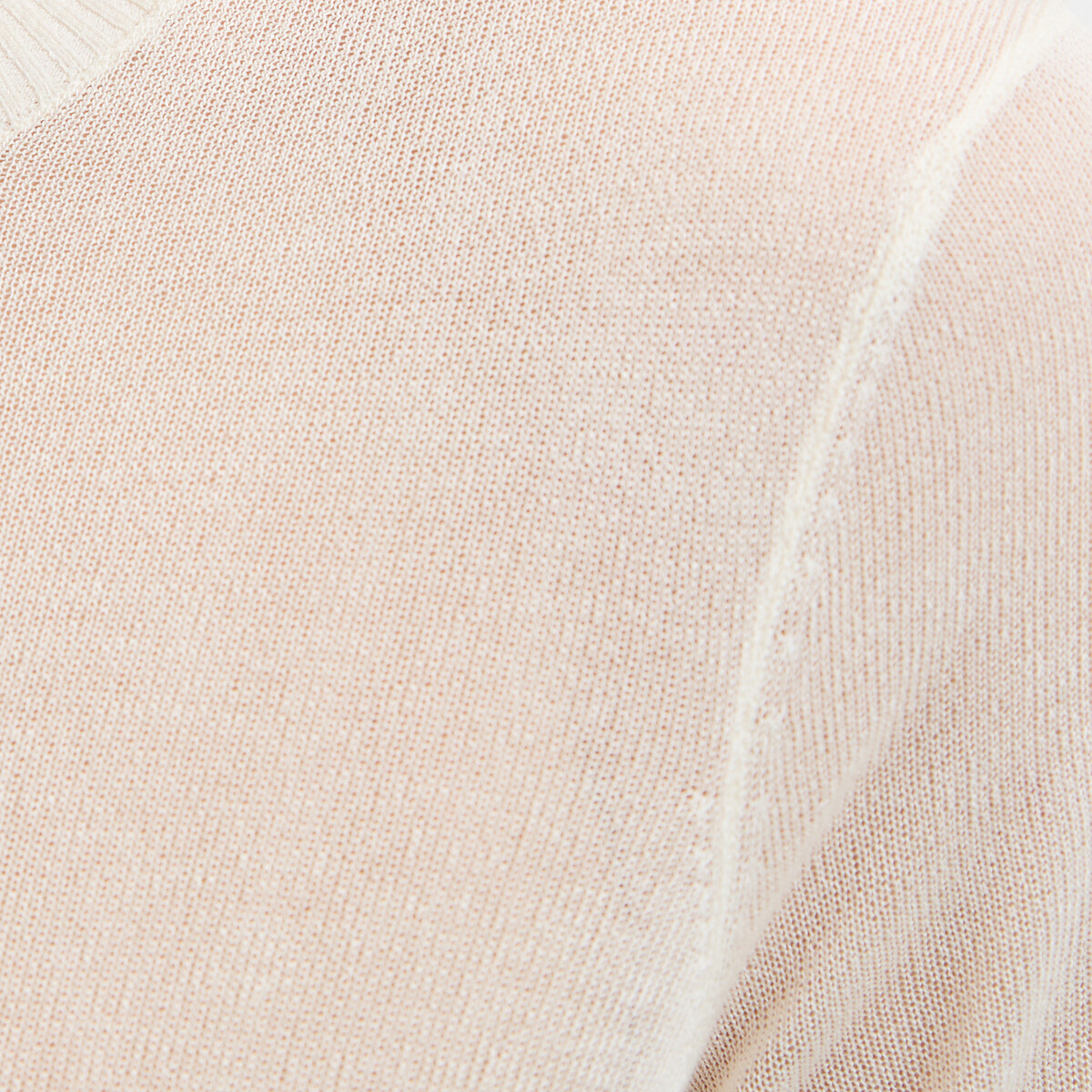 Pull col rond, en fine maille ivoire, LA REDOUTE COLLECTIONS