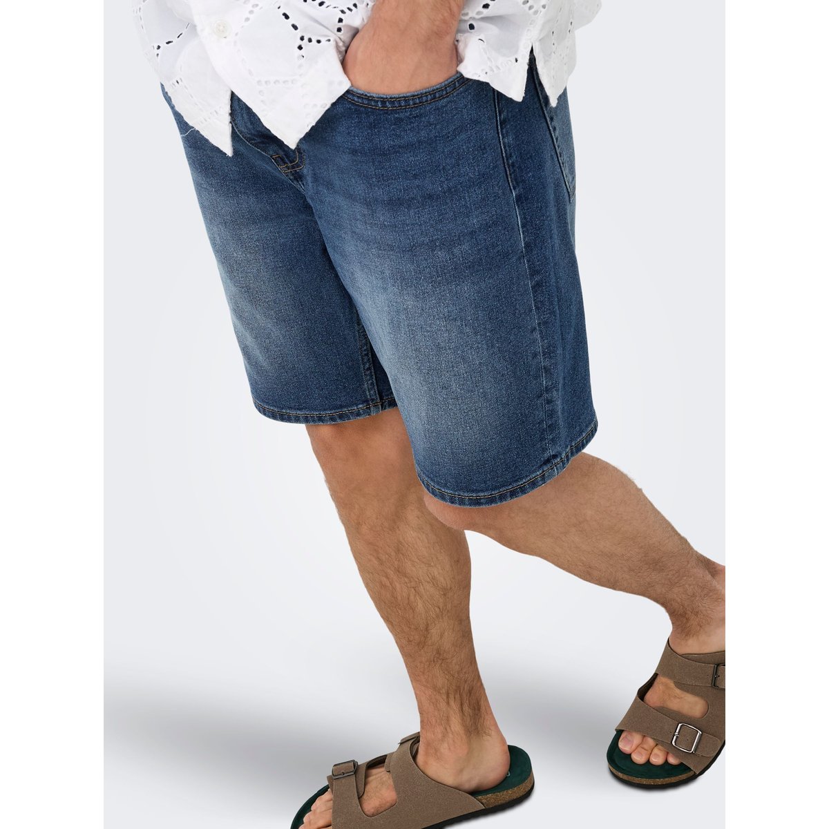 Short En Denim medium blue denim 1, ONLY & SONS