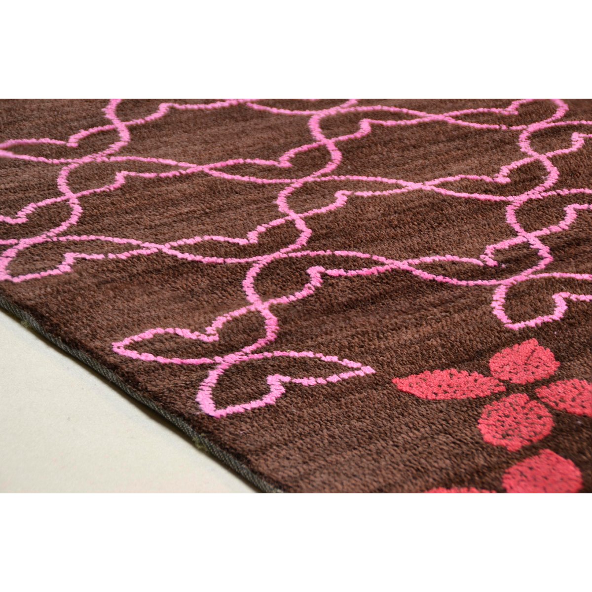 Tapis de salon tufté main - AMBIANCE marron, THEKO