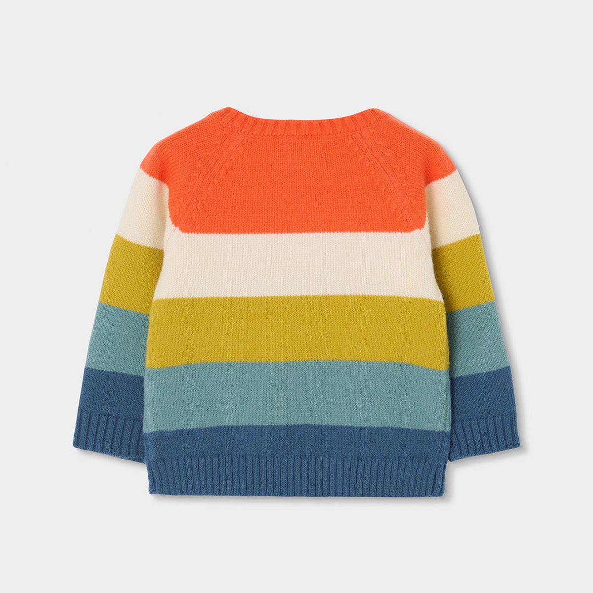 Pull garçon imprimé renard rayé orange, BOBOLI