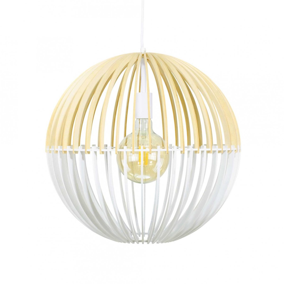 Suspension bois de peuplier grand modèle, COBLENCE blanc, C-CREATION