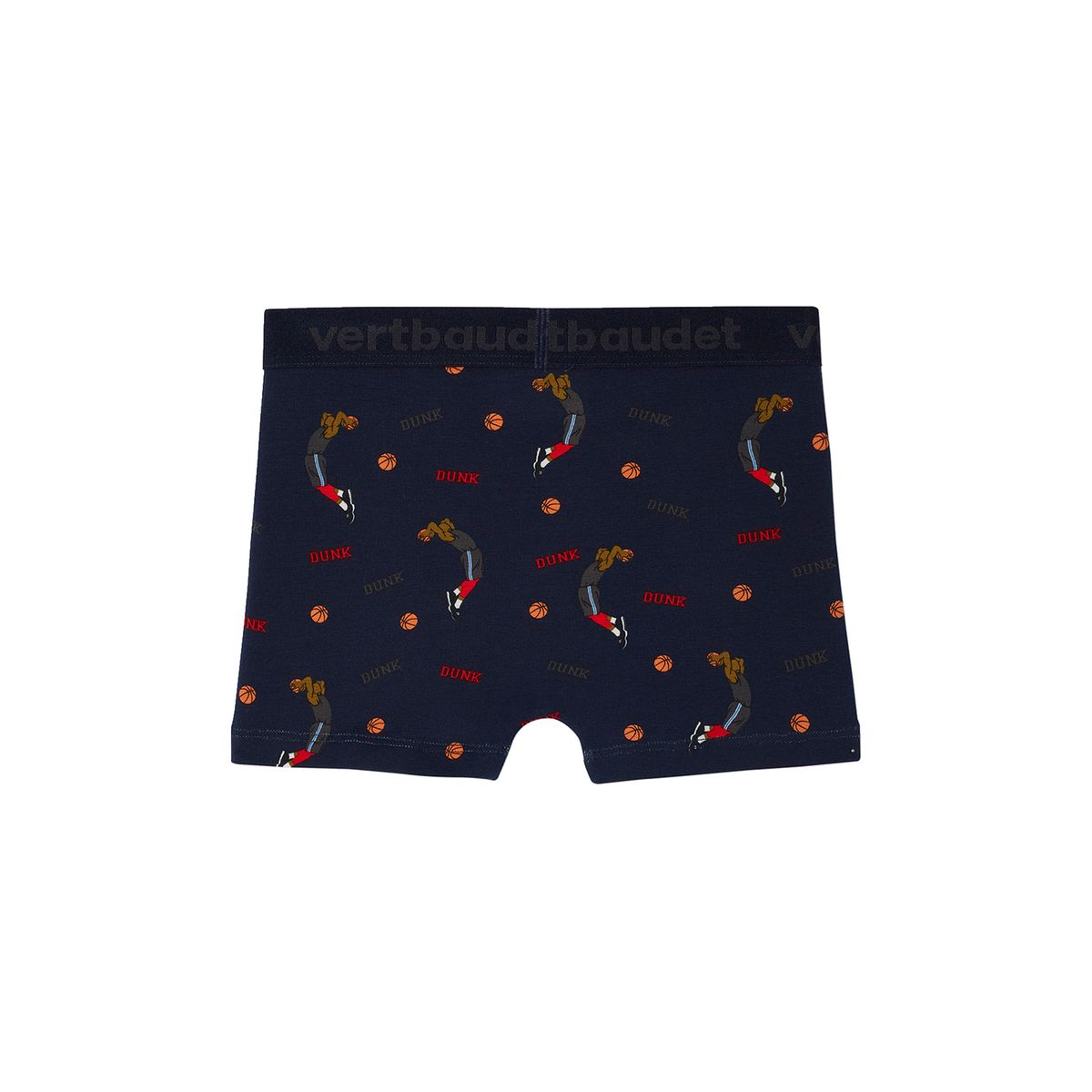 Lot de 5 boxers stretch basket en coton bio gris chiné, VERTBAUDET