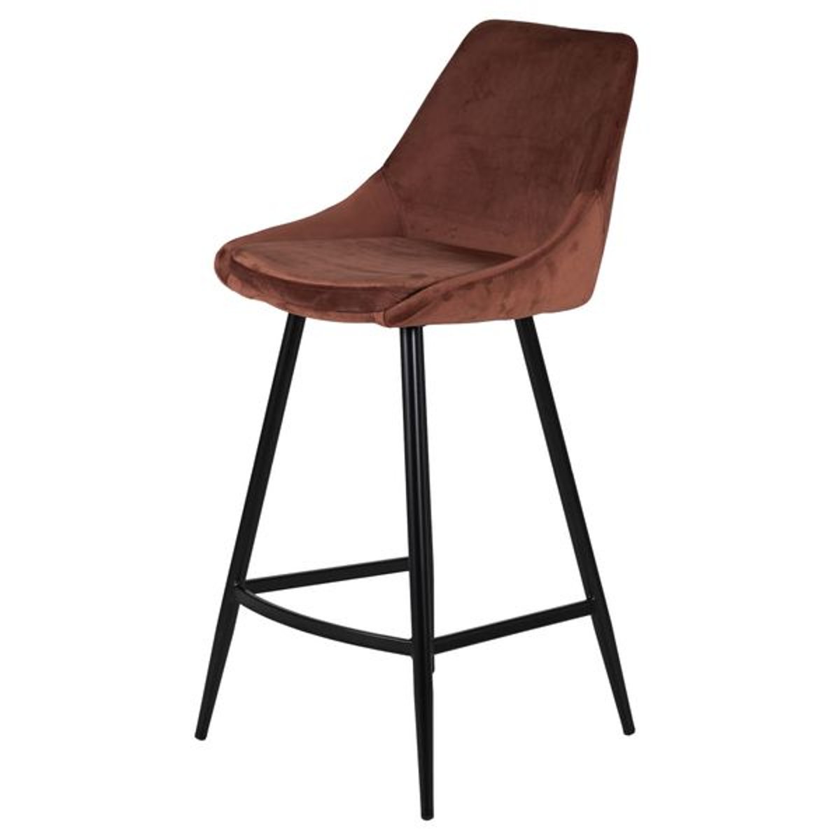 Chaise snack tissu effet daim chocolat, ZAGO