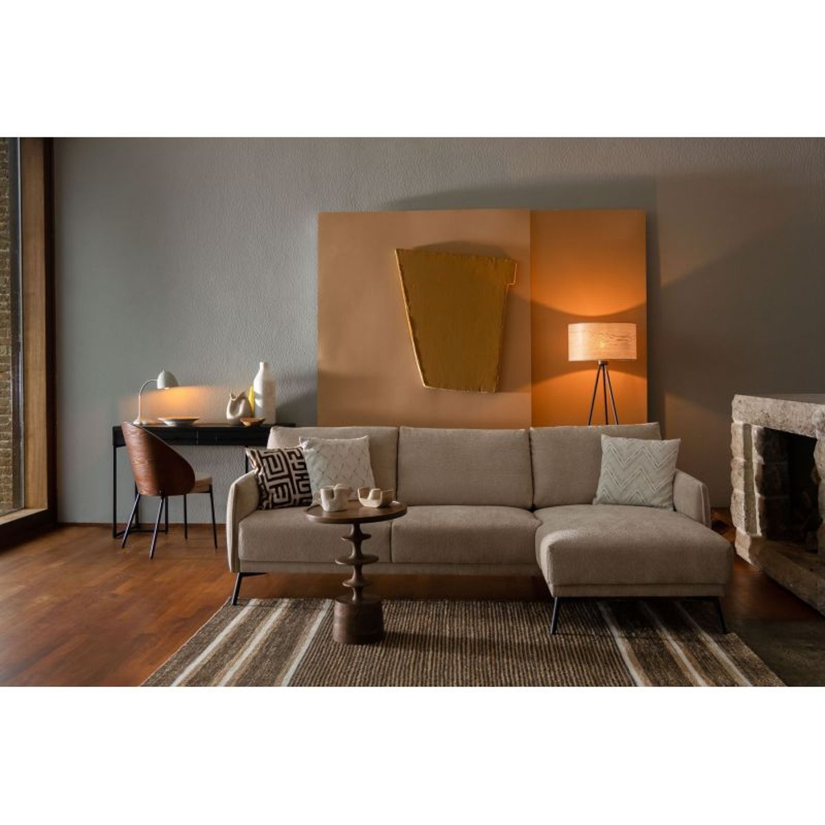 Fauteuil tissu confort Rodin beige, DUTCHBONE
