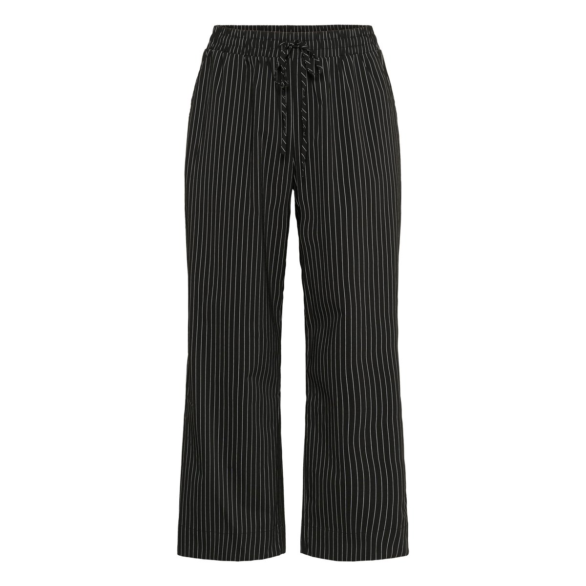 Pantalon casual noir/blanc black/chalk pinstripe, KAFFE CURVE