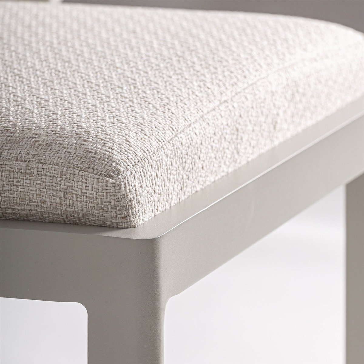 Chaise contemporaine dossier tressé VACIO gris et ivoire, RECOLLECTION