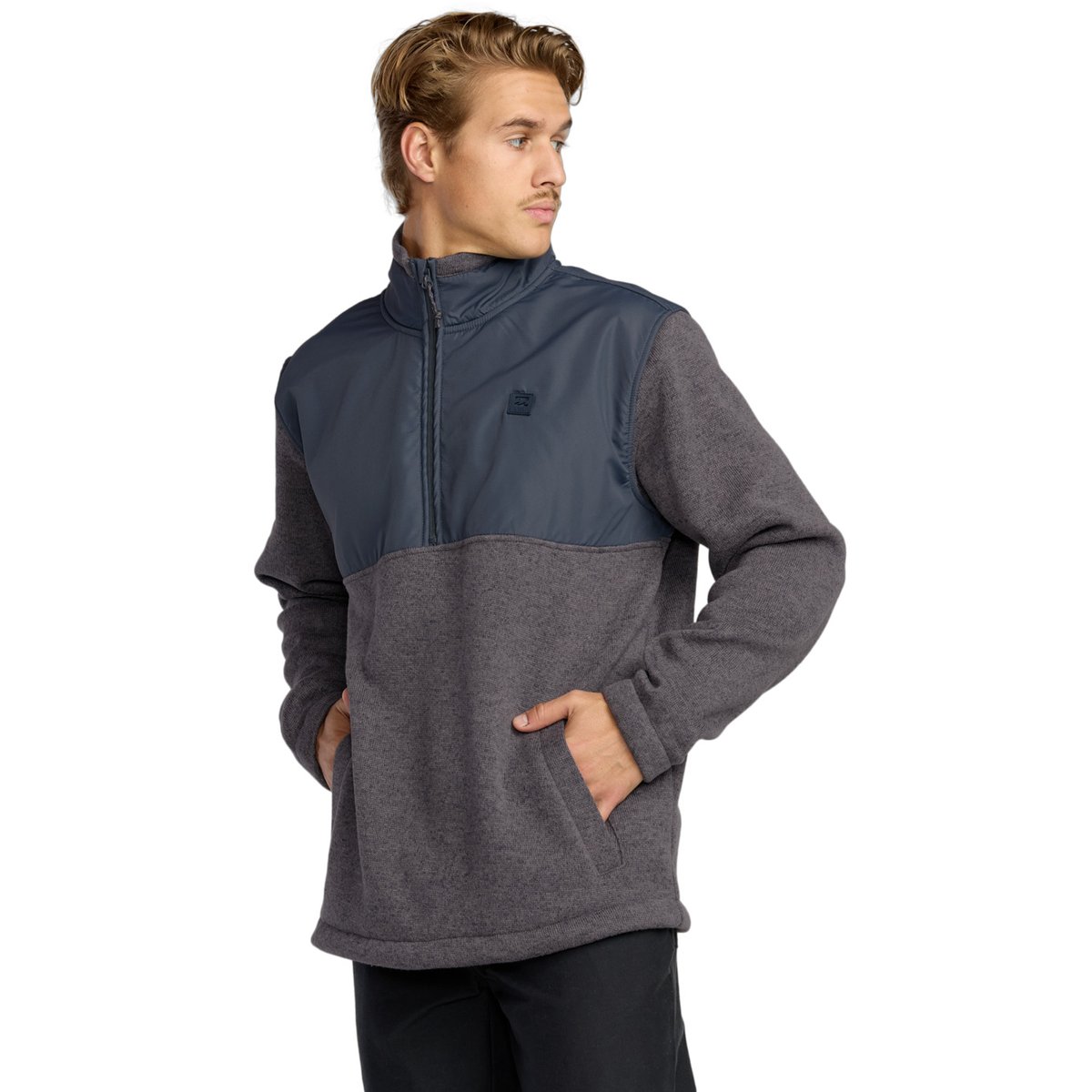 Polaire demi-zip col montant BOUNDARY BLOCKED rose dusty purple, BILLABONG