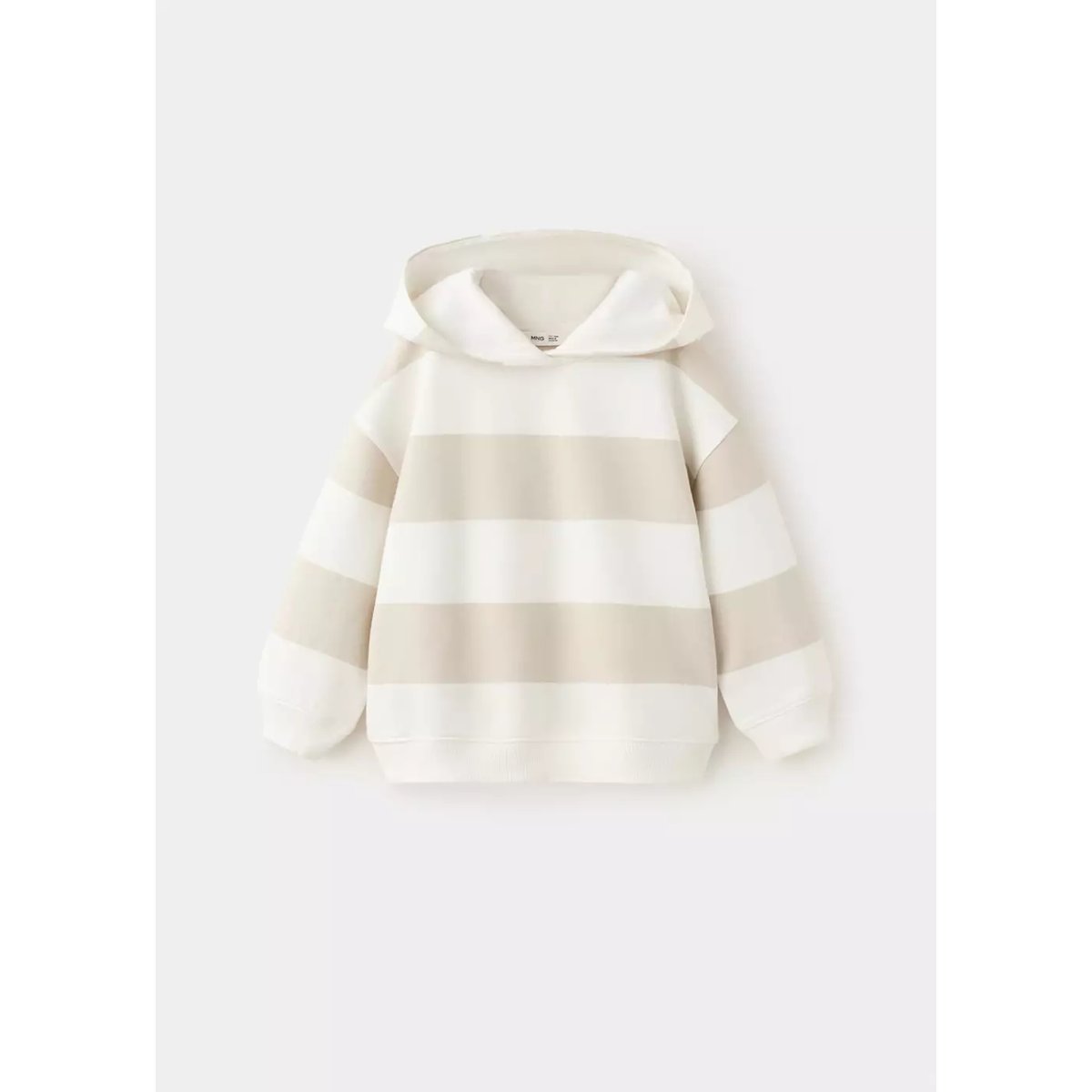 Sweat 100 % coton rayures blanc, MANGO BABY
