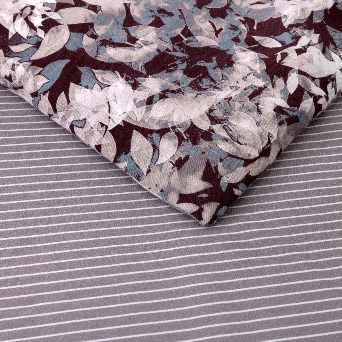 Housse de couette en satin de coton lavé, L OMBRE multicolore, LACOSTE HOME