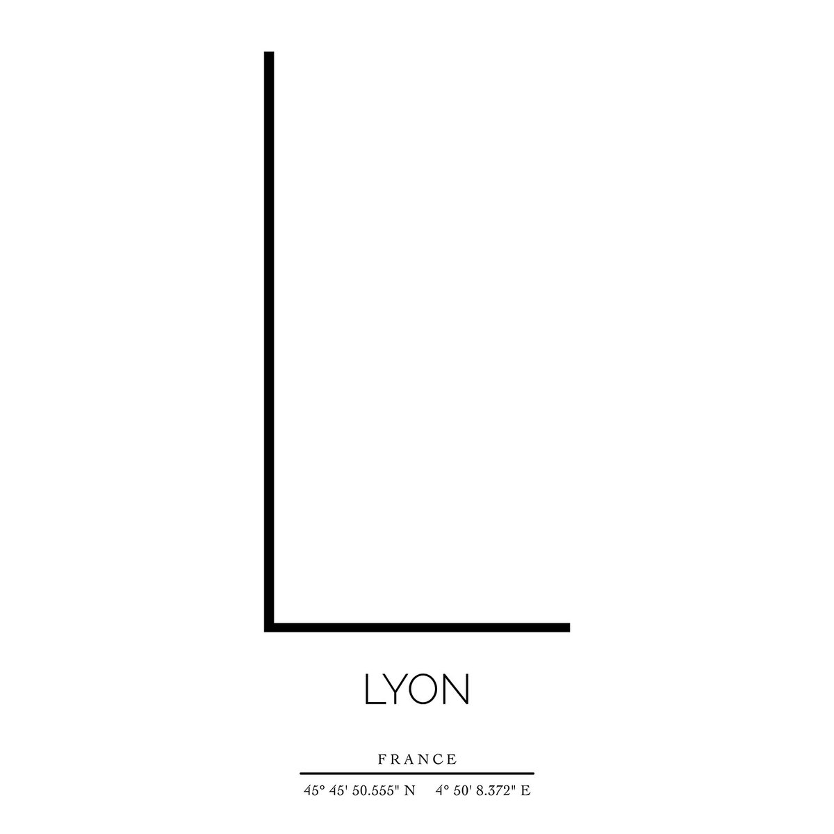 Tableau Lyon tableau alu dibond, HEXOA