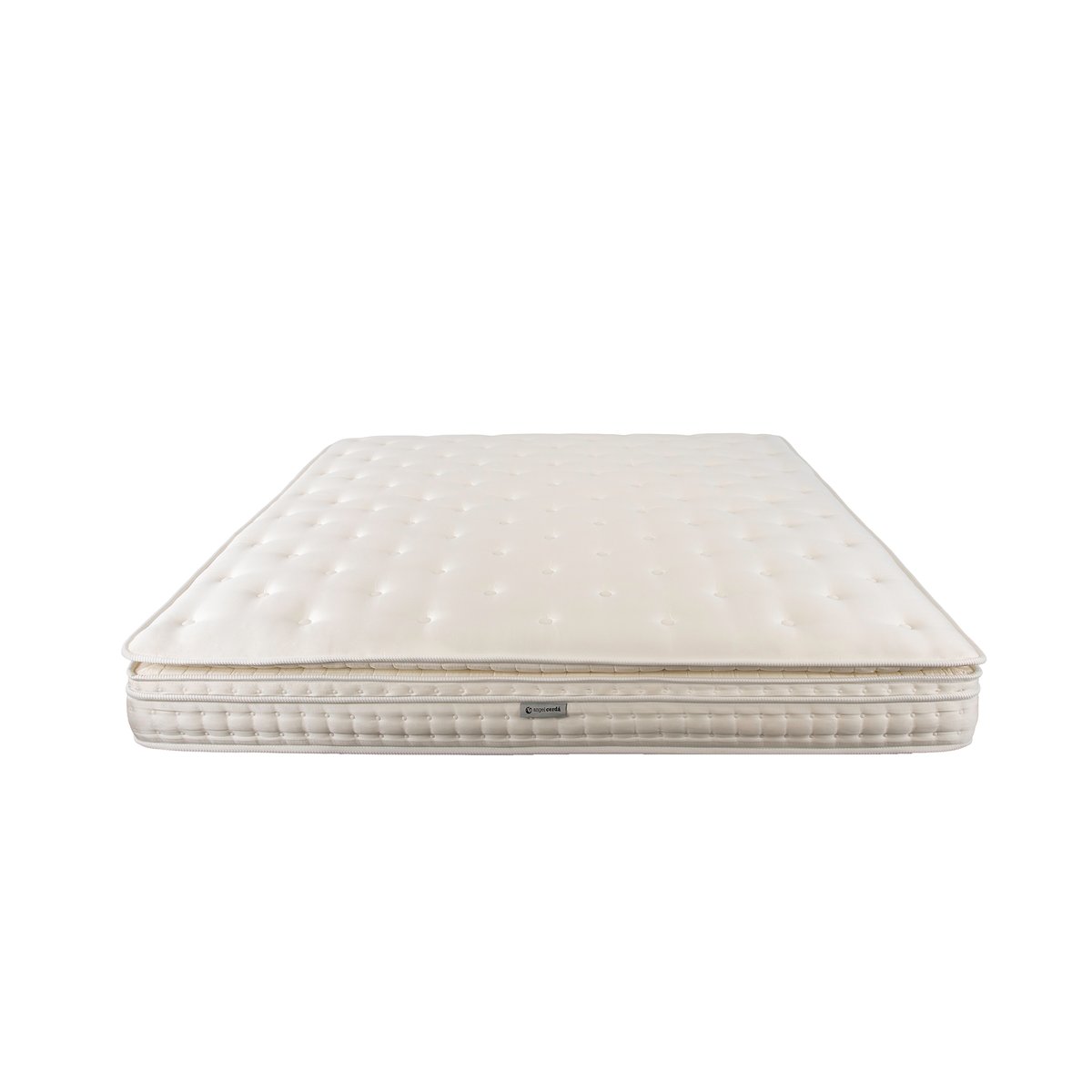 Matelas hybride en latex naturel avec mini ressorts et ressorts ensachés 7 zones blanc, ANGEL CERDA