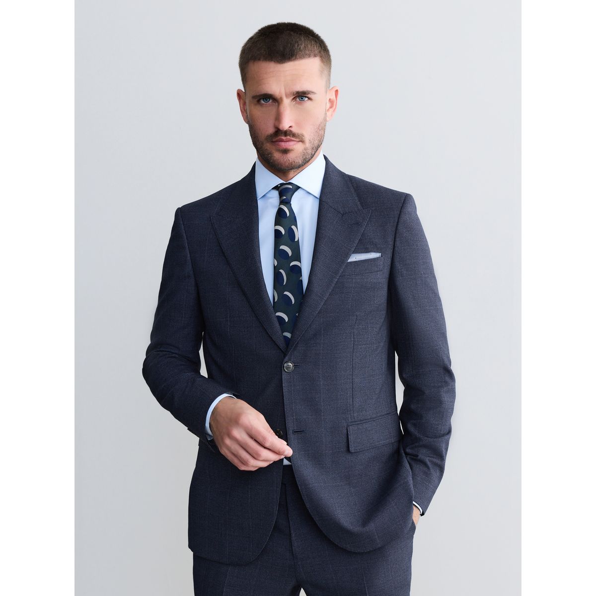 Veste de smoking en tissu italien marzotto Signature bleu marine, NEXT