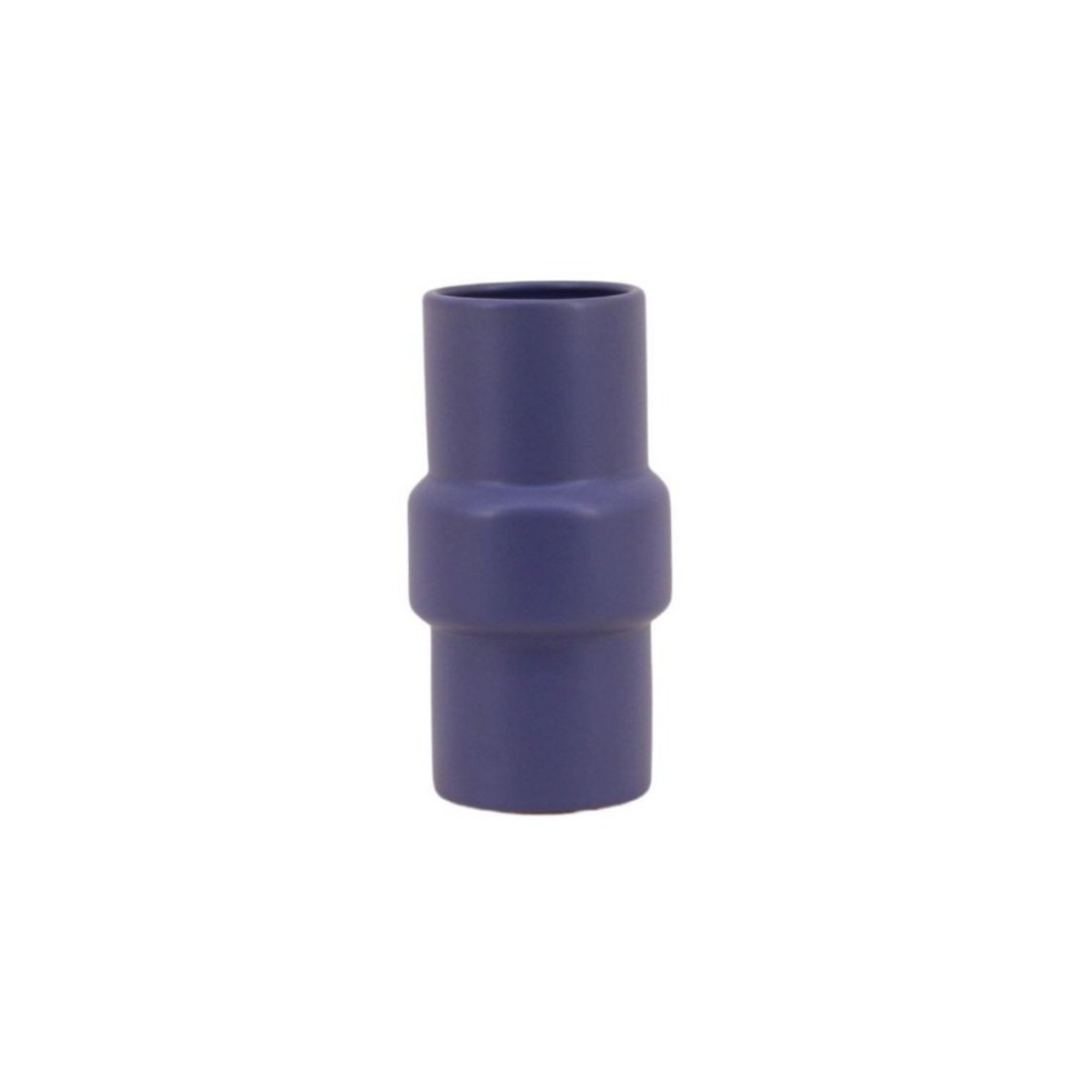 Vase tube rond, H20cm bleu, ORNAMI