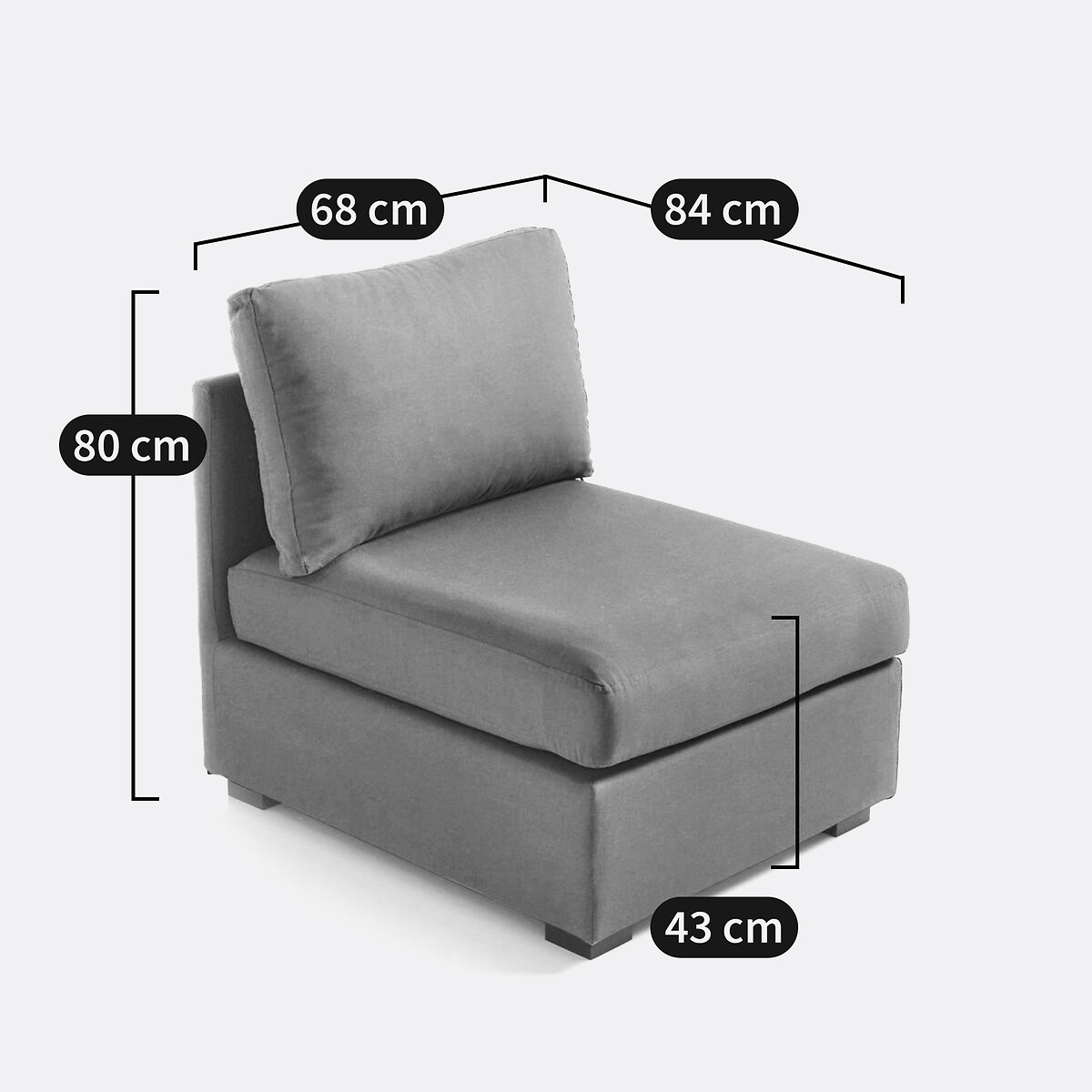 Chauffeuse, confort supérieur, chiné, Robin naturel, SO'HOME