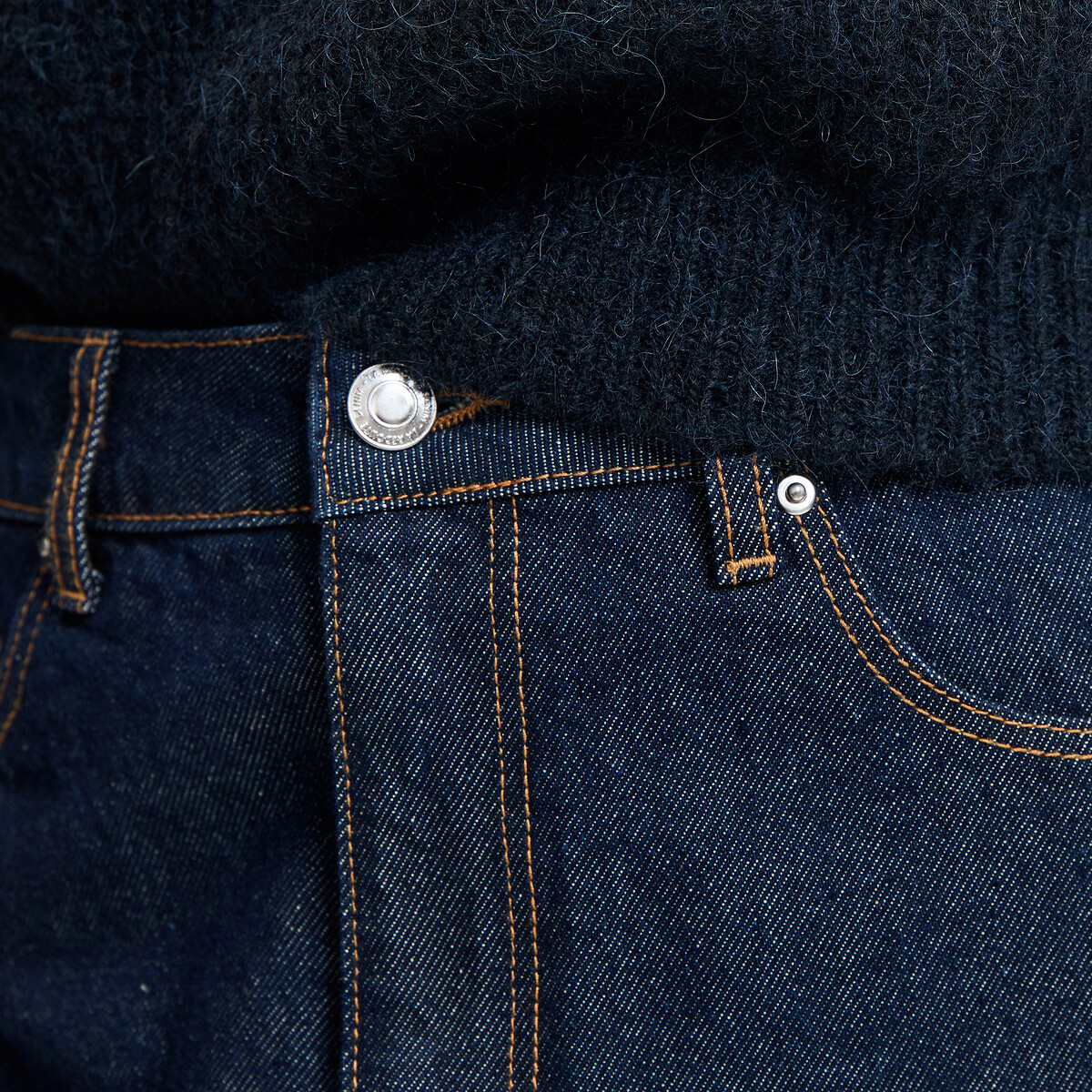 Jupe courte en denim bleu brut, LA REDOUTE COLLECTIONS