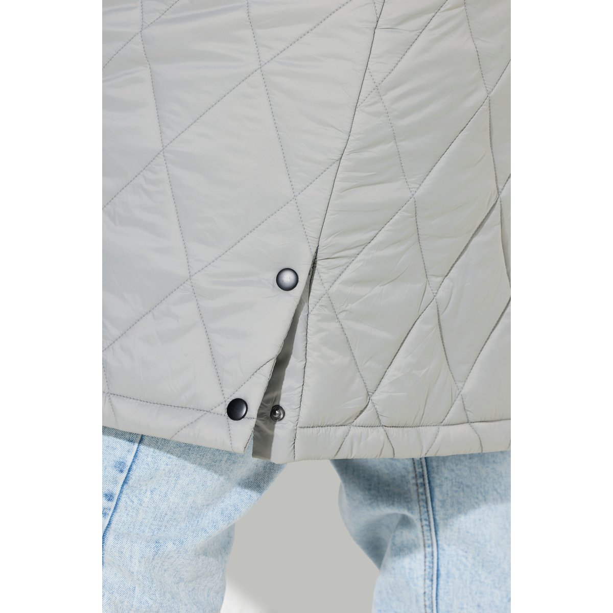 Long gilet matelassé HYPRAR, imperméable gris moyen, ULLA POPKEN