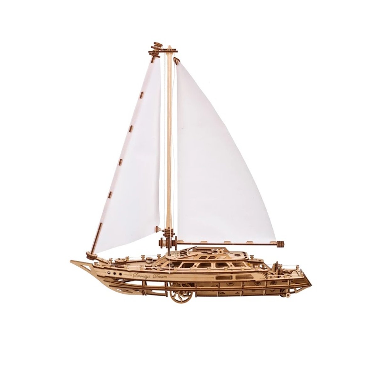 Puzzle 3D Bateau à voile Sérénité beige, UGEARS