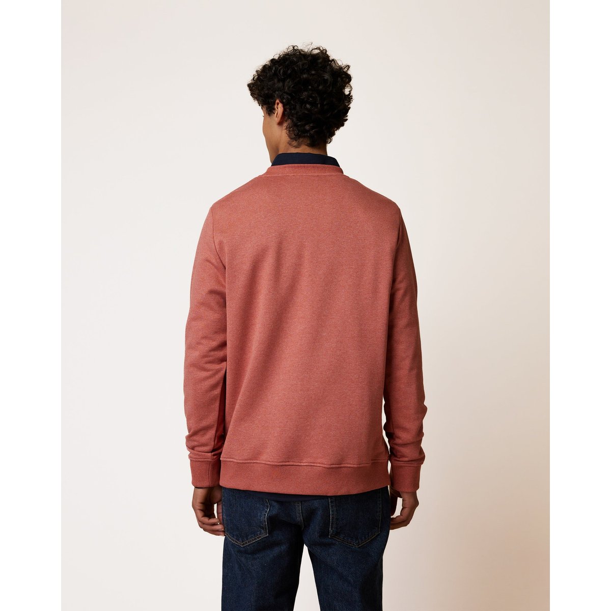Sweat en molleton rouge brique, FAGUO