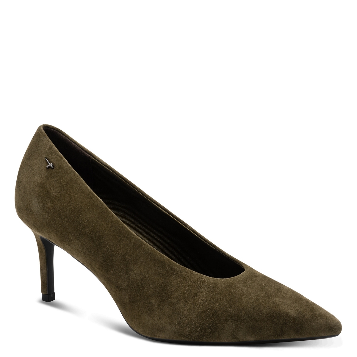 Escarpin en cuir vert olive, TAMARIS