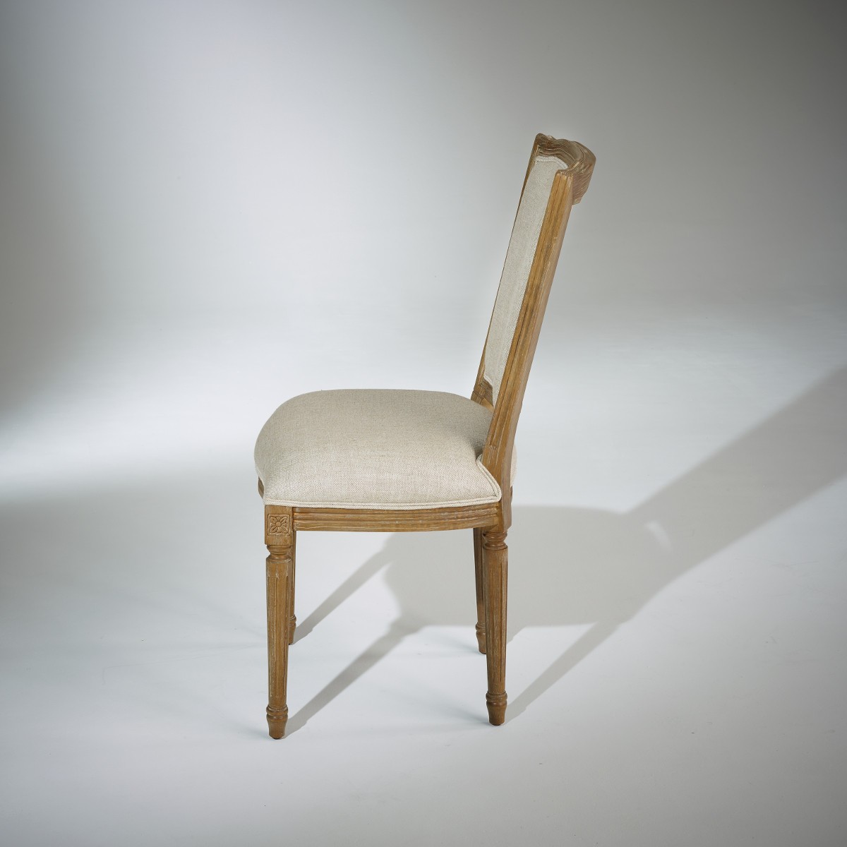 Lot de 2 chaises en bois et lin MARIE ANTOINETTE lin, ROBIN DES BOIS