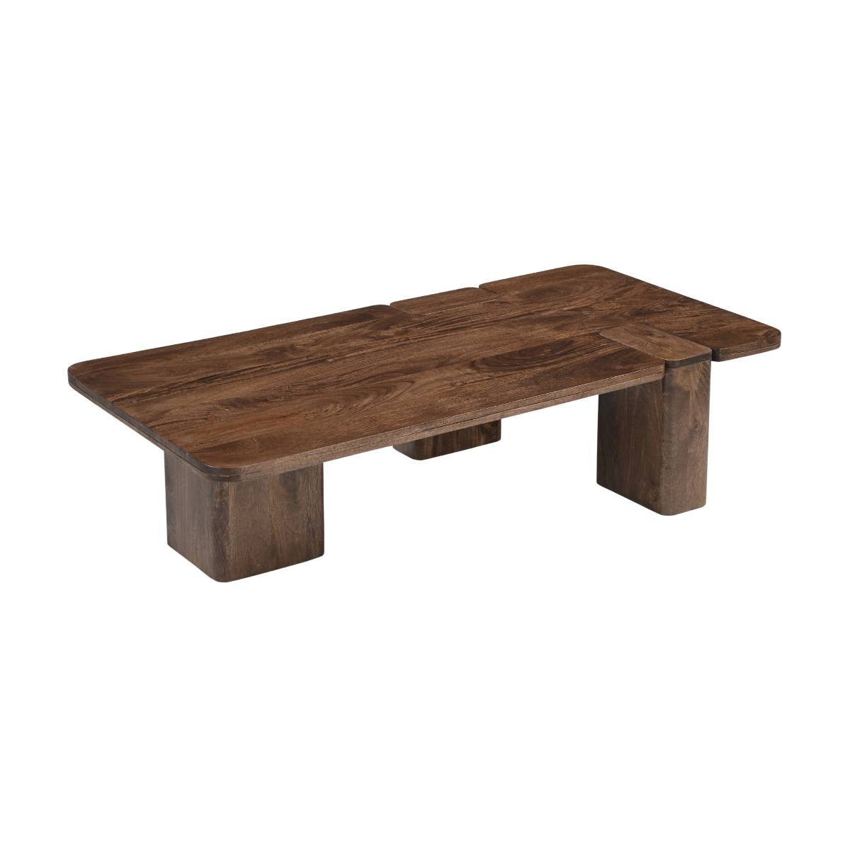 Table basse en bois de manguier ROMANE bois foncé, MADE IN MEUBLES 