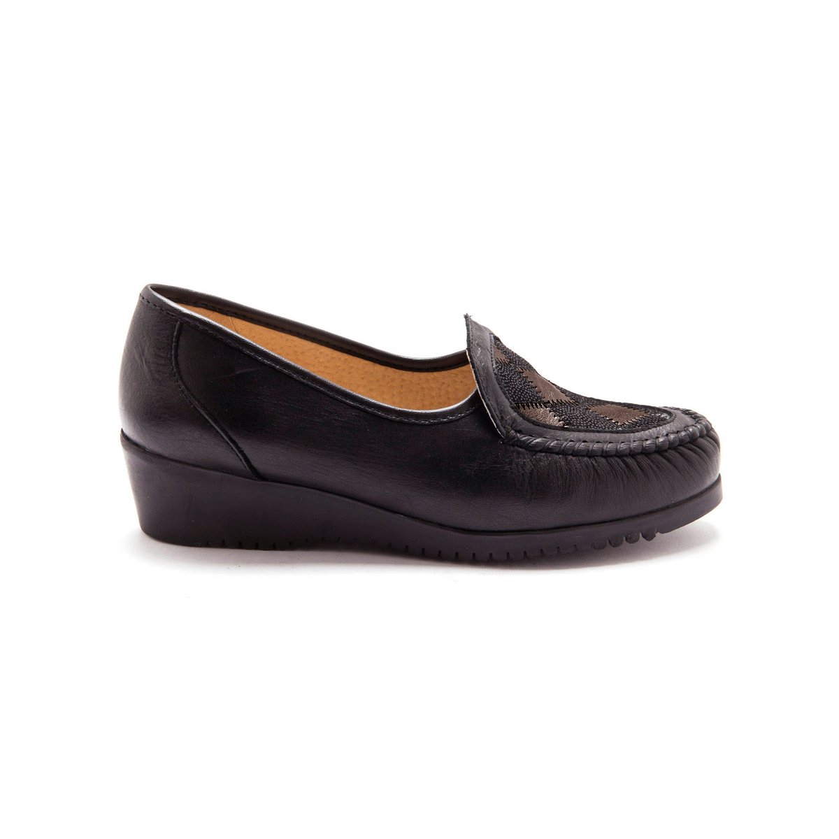 Mocassins en cuir ultra souples noir, PEDICONFORT