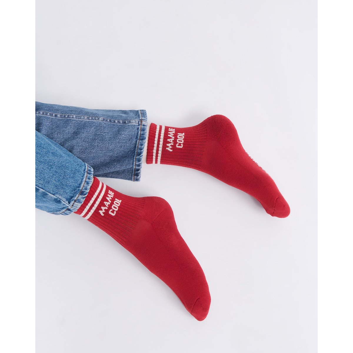 Chaussettes Mamie cool rouge cranberry, EMOI EMOI