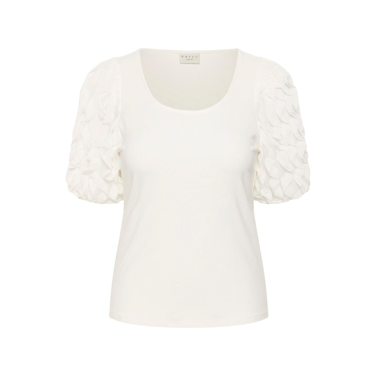 T-shirt à manches courtes blanc chalk, KAFFE CURVE