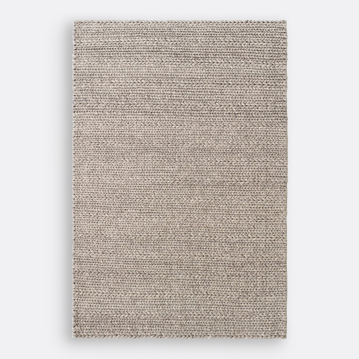 Diano Knitted Effect Wool Rug natural beige, LA REDOUTE INTERIEURS