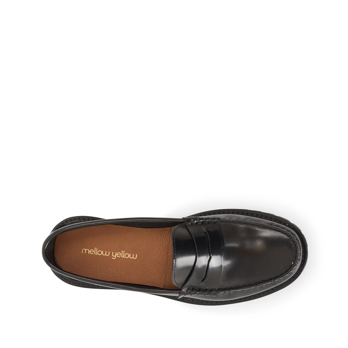 Mocassin en cuir RITO noir, MELLOW YELLOW