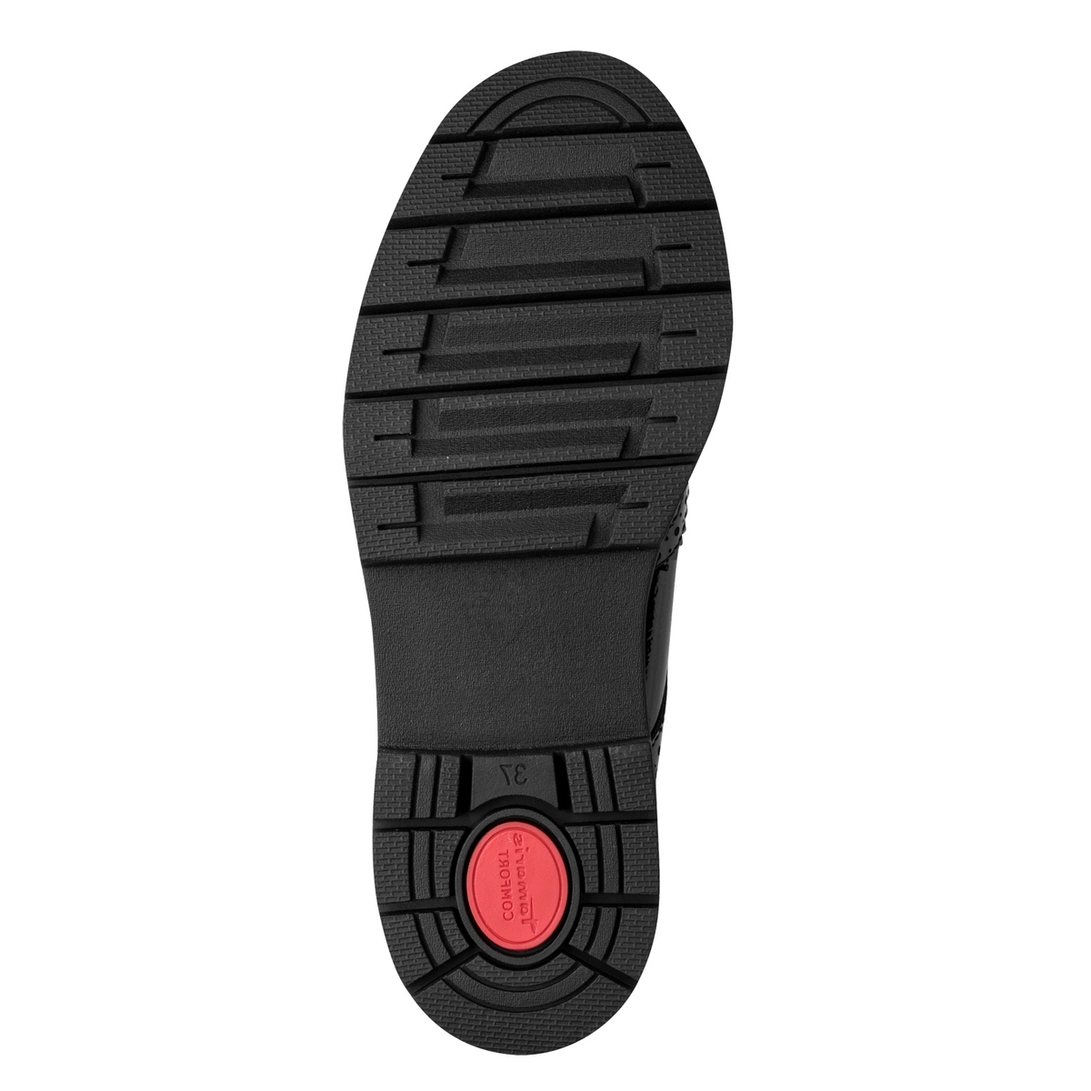 Derbie comfort weite noir laque, TAMARIS
