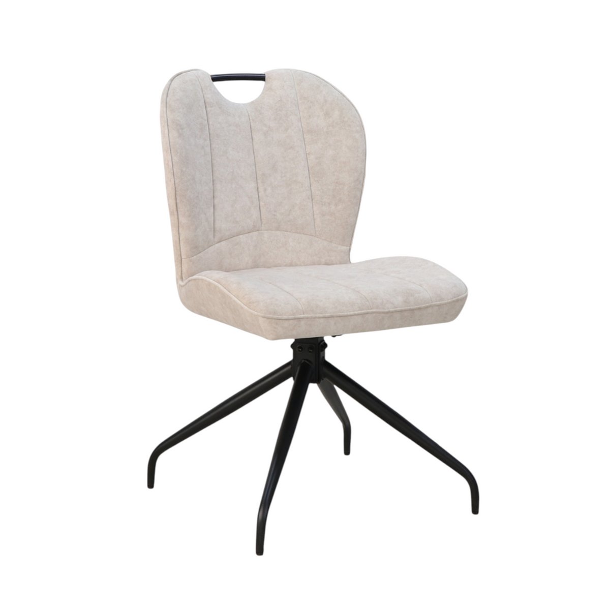 Chaise repas en tissu beige, ZAGO