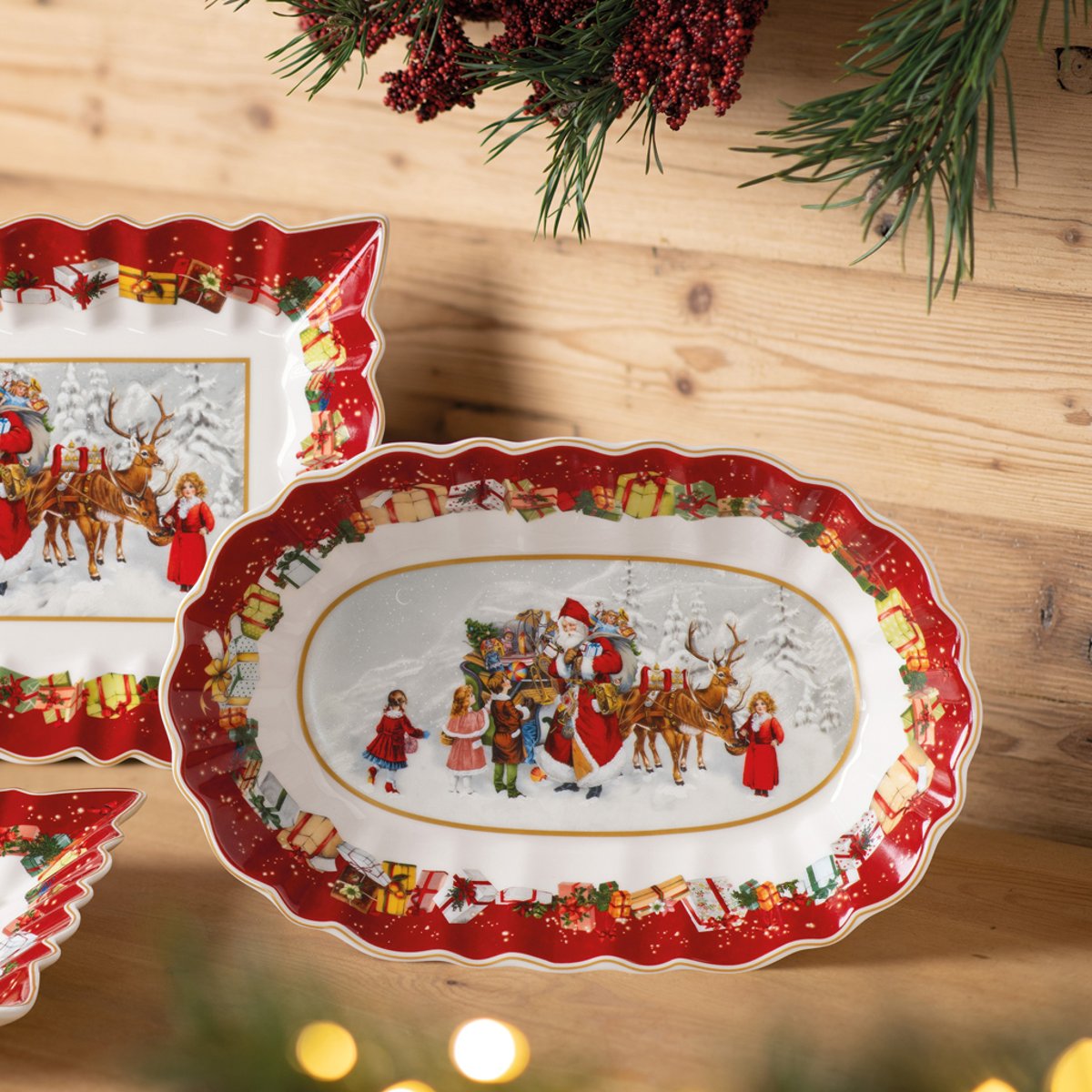 Coupe Ovale Grde, Père Noël Et Enfants TOY'S FANTASY multicolore, VILLEROY & BOCH