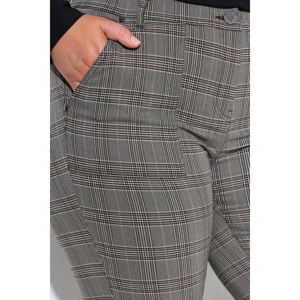 Pantalon Marie à carreaux acajou, ULLA POPKEN