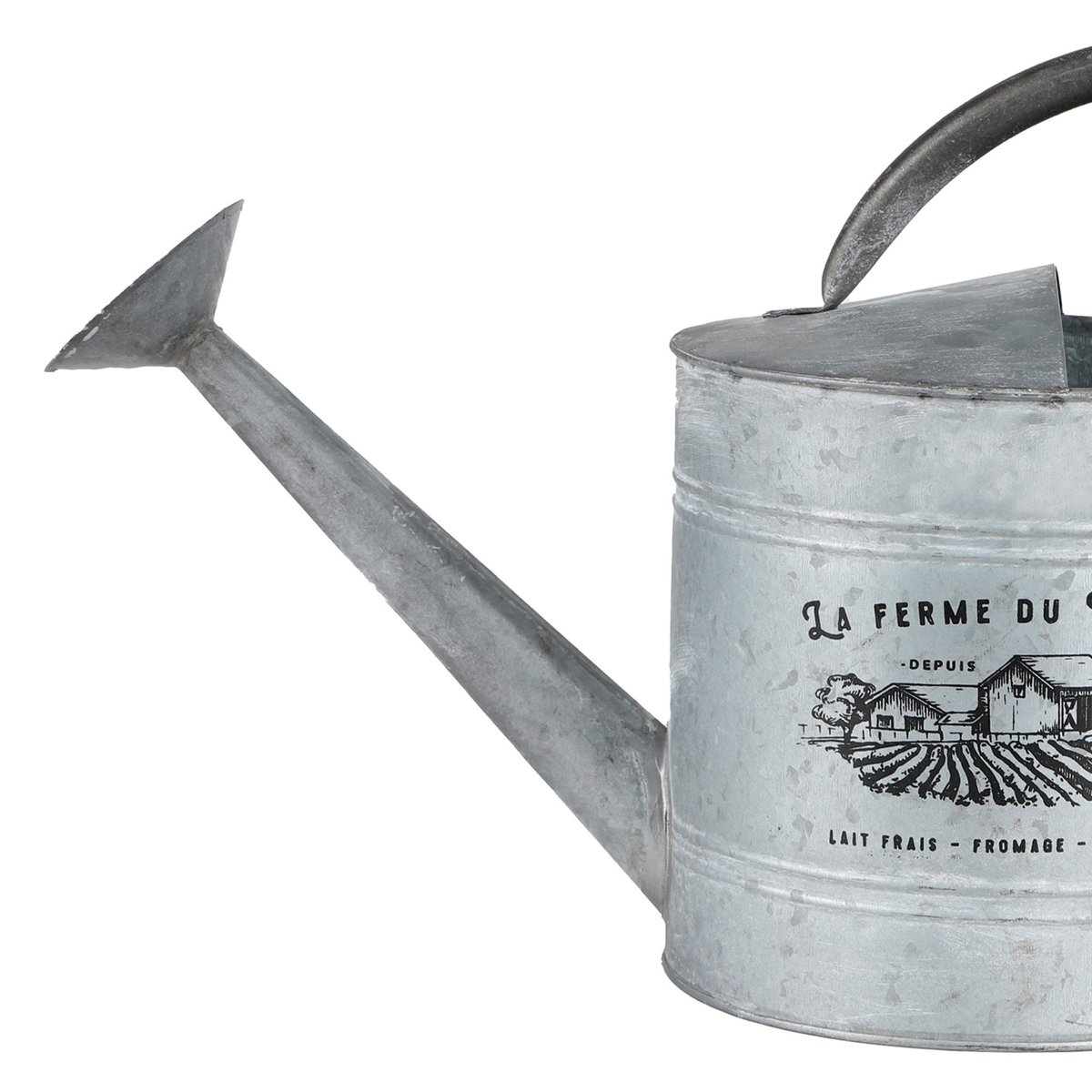 Arrosoir en métal effet zinc esprit cottage décoratif gris, WADIGA