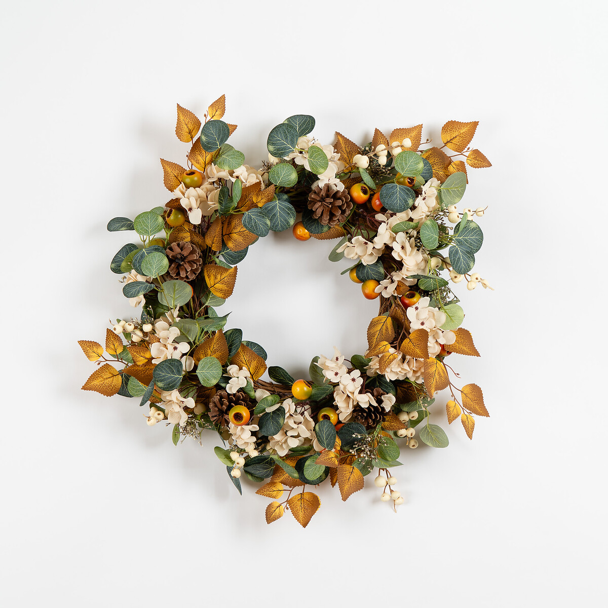 60cm Hydrangea & Foliage Wreath green, SO'HOME