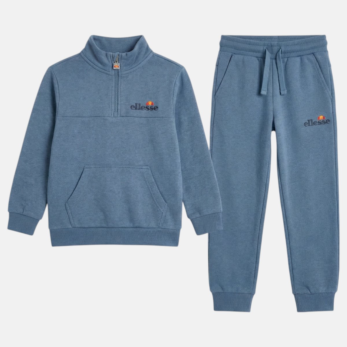 Ensemble veste zippée col montant et pantalon de jogging, poche kangourou, bas resserrés et finitions bord-côte SQUAD bleu gris, ELLESSE
