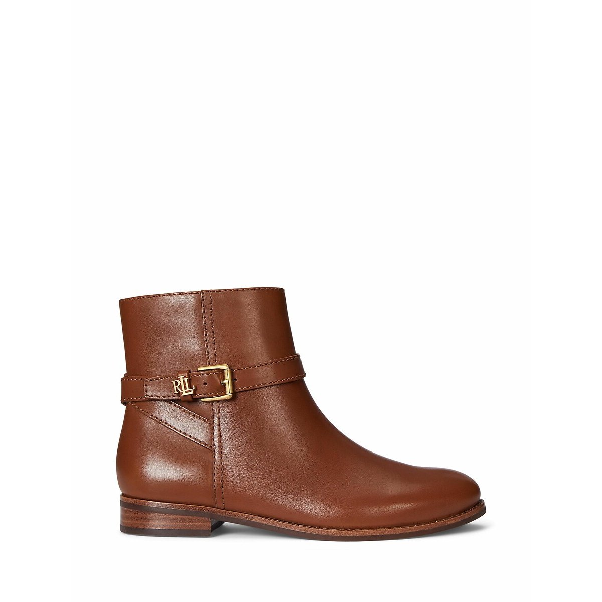 Bottines en cuir lisse Brooke tan, LAUREN RALPH LAUREN