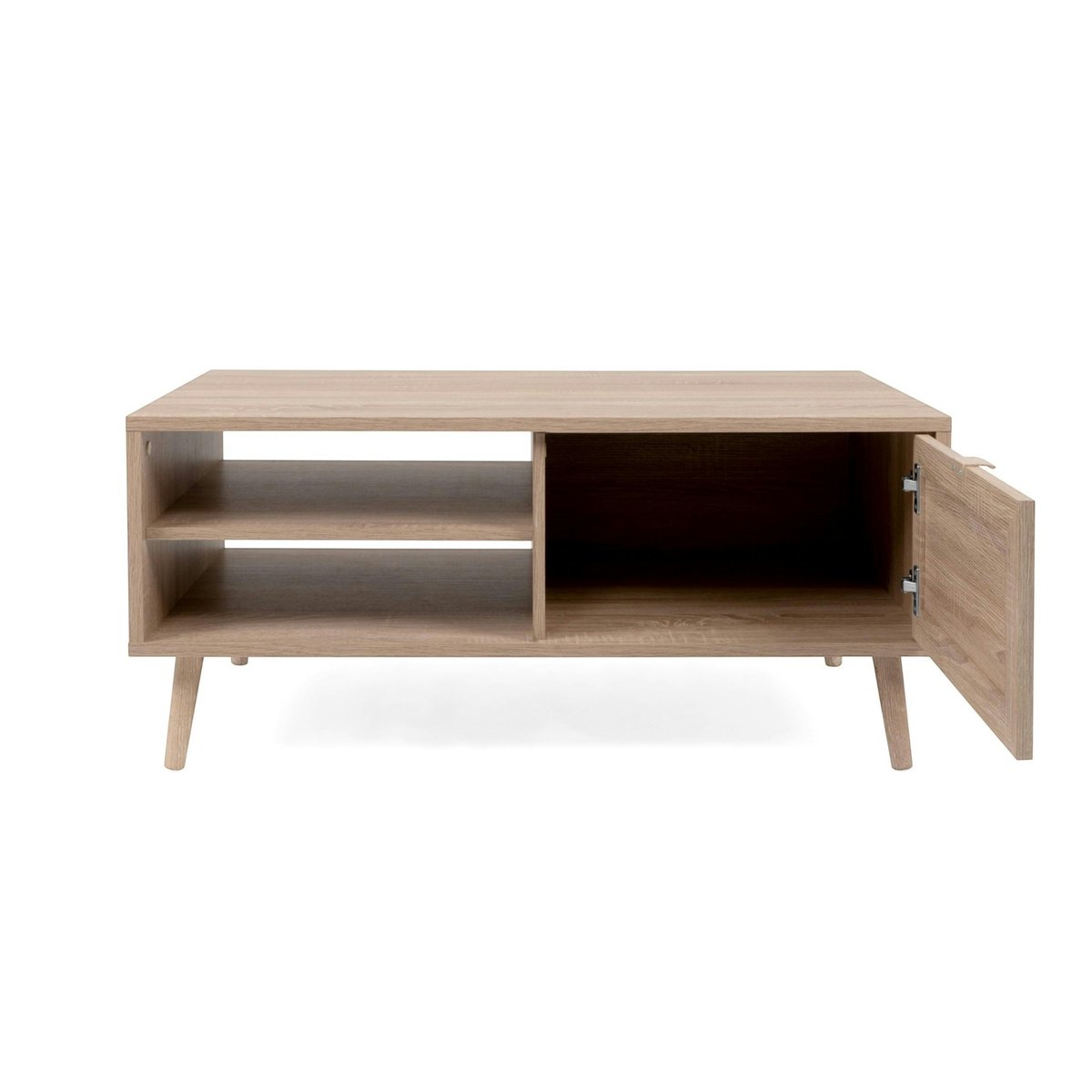 Table basse bohème 1 porte 2 niches SONA bois naturel, PIER IMPORT