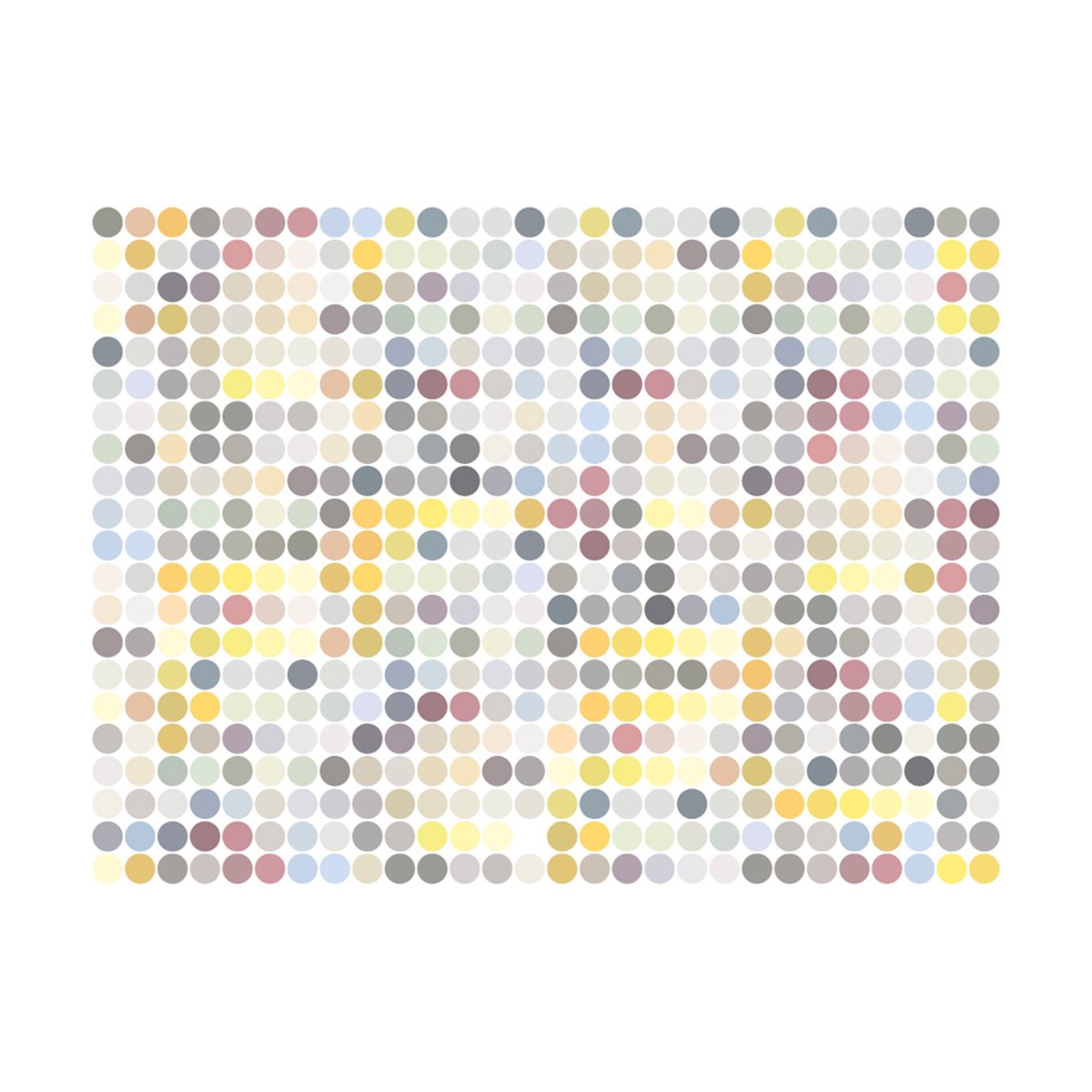 Papier peint intissé panoramique Colored polka dots multicouleur, EDEN