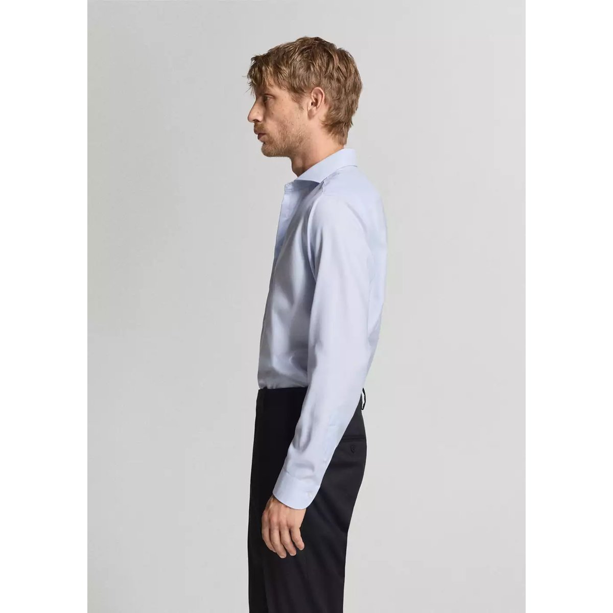 Chemise slim fit 100 % coton bleu ciel, MANGO MAN