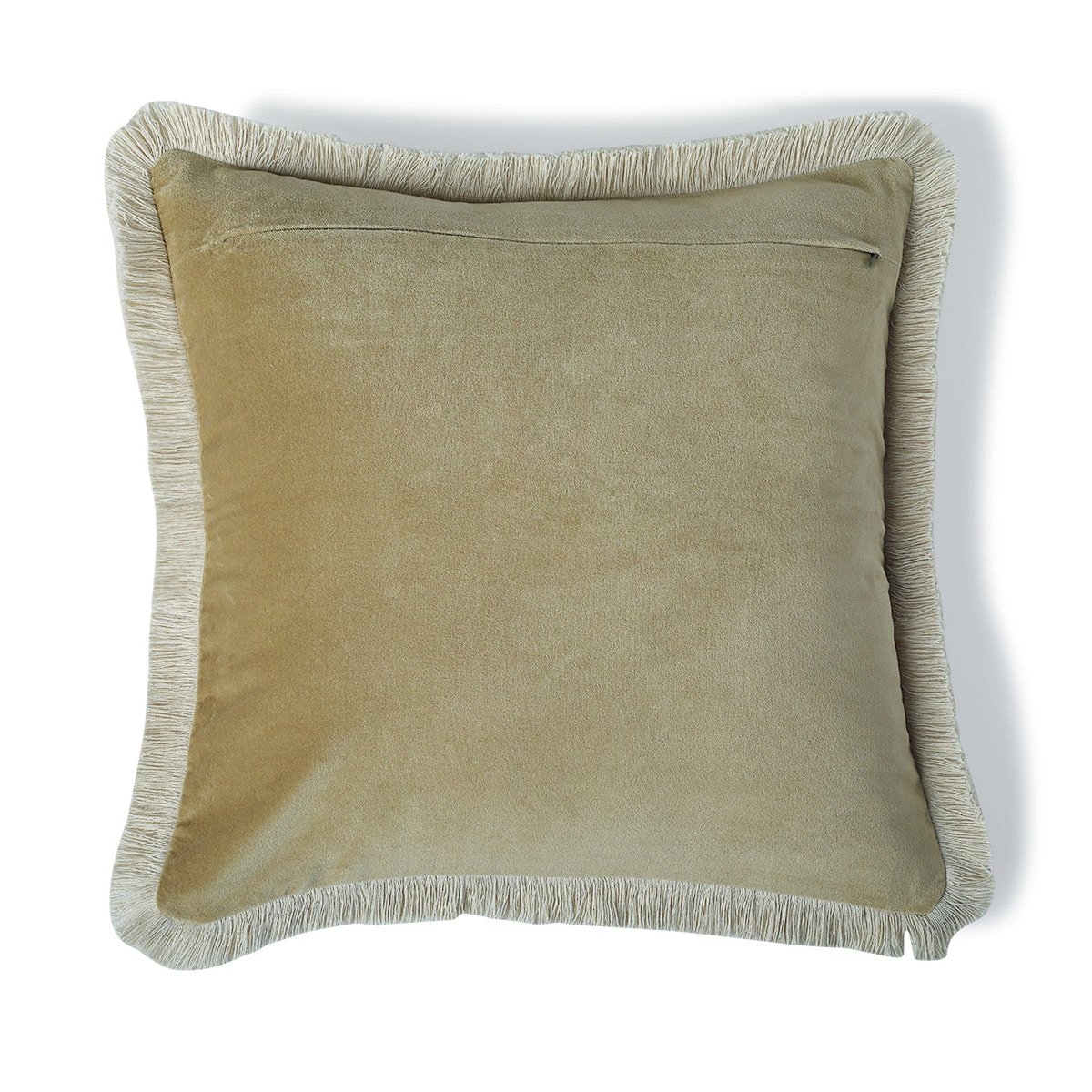 Coussin velours de coton RIVA sable, FEBRONIE