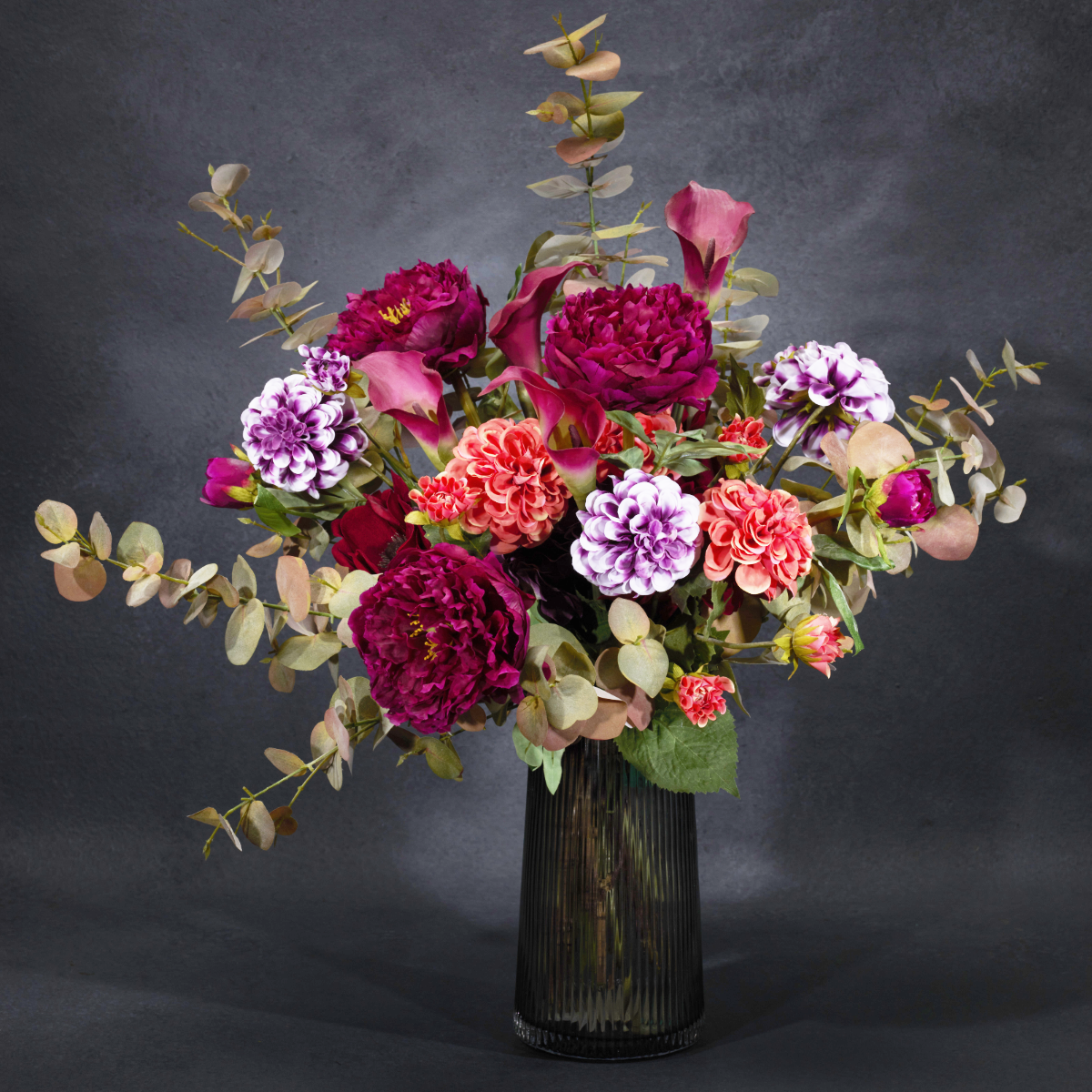 Tige de dahlia artificielle H48 rose, SIA DECO