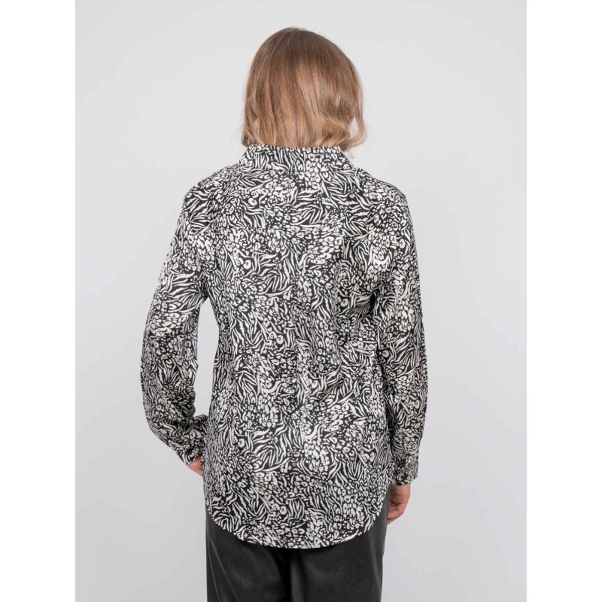 Chemise Fluide Motif Animalier Noir Et Blanc Ophir noir, DONA LISA