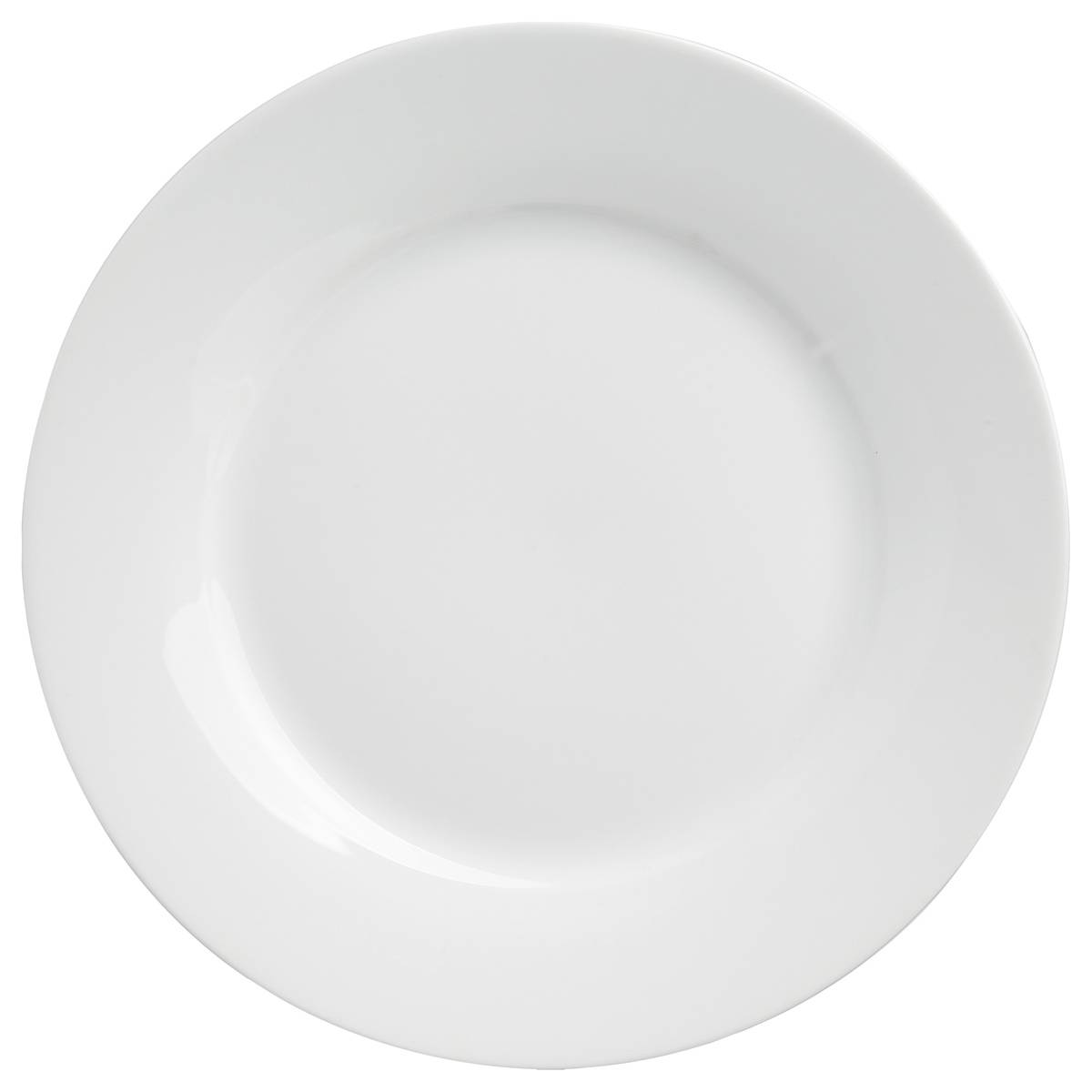 Lot de 6 assiettes en porcelaine RONDE blanc, SECRET DE GOURMET