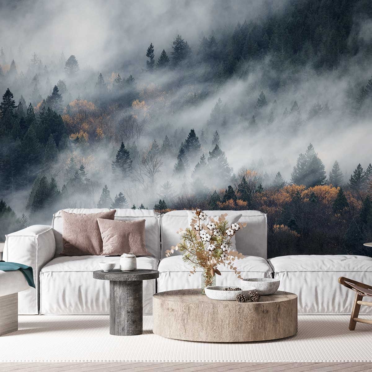 Papier peint un chemin du brouillard intissé, HEXOA
