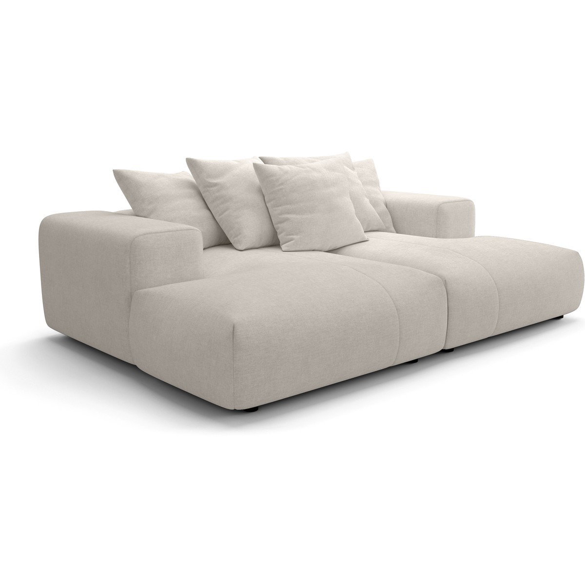 Canapé 3 places en tissu chenille - BELVIA beige, HOMIFAB