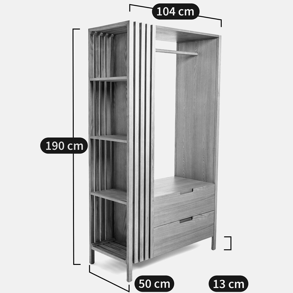 Armoire penderie Theonie naturel, LA REDOUTE INTERIEURS