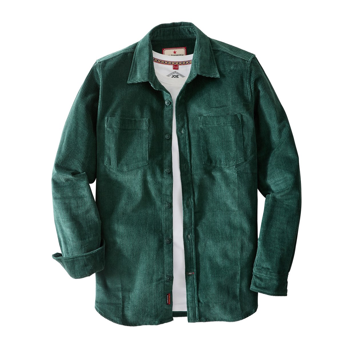 Surchemise en Velours Côtelé Cool vert, JOE BROWNS