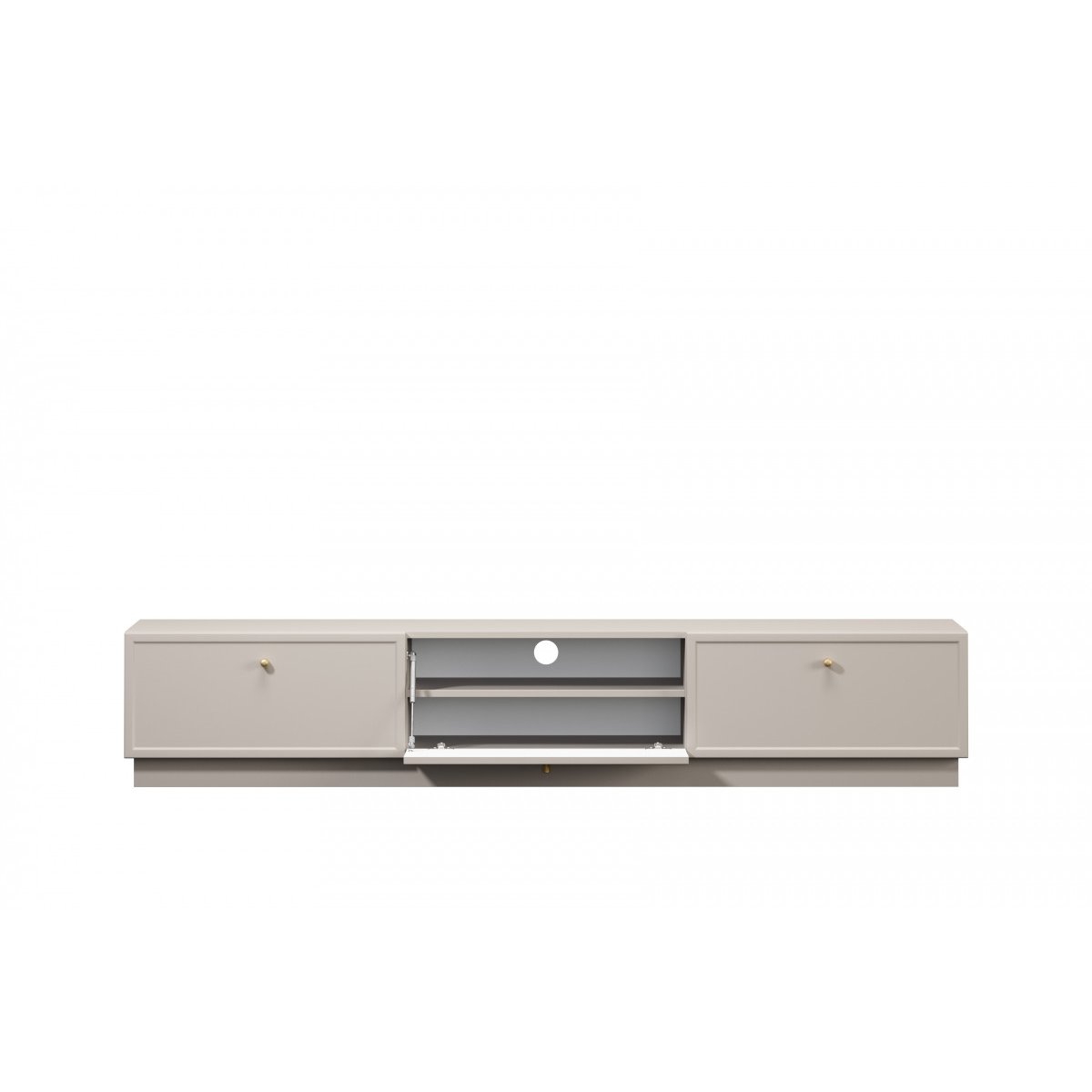 Meuble TV 200 cm panneaux de particules, LORINA beige, BOBOCHIC